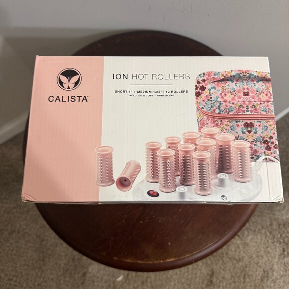 Calista Ion Hot Rollers With Floral Case, New in Box - Picture 1 of 3